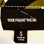 Who What Wear Women's Cream Olive Tie Neck Shift Dress Sundress Size Small S Photo 9