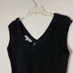 Misook  Collection knit black v-neck silk vest tank size Small Photo 1