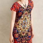 Anthropologie Maeve Sz S Pullover Mini Tunic Boho Dress Stretch V Neck Photo 0