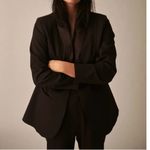 Universal Standard  X Henning State Jacket Blazer Satin Trim Black Photo 2