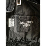 Urban Outfitters Black Faux Fur Collar Long Sleeve Quilted Puffer Coat Jacket XS Photo 2