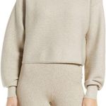 Good American Wide Rib Crop Turtleneck Sweater Photo 0