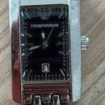 Emporio Armani Vintage Ladies Watch Solid Stainless Bracelet Case Black Dial Photo 0