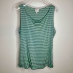 Armani Collezioni  Green Blue Mint Striped Womens Tank Top Blouse‎ 40 US 8 Photo 5