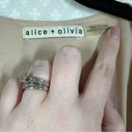 Alice + Olivia Pink Cream Floral Velvet Embroidered Silk Maxi Dress Photo 3