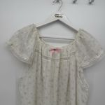 Lorraine Vintage Floral Dainty Cotton Nightgown Dress Size Large Coquette White Photo 1