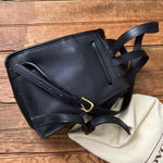 Coach  vintage 90s Black Leather mini backpack day pack Bag with dust bag Photo 1