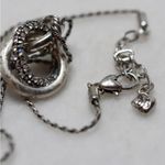 Brighton  Retired Vintage 3 Interlocking Circles Rhinestone Twisted Chain Necklac Photo 3