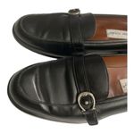 Etienne Aigner Black Leather Loafers with Silver Buckle Detail Women’s Size 8N Photo 4