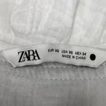 ZARA  Women's White Embroidered V-Neck Long Sleeve Boho Beach Mini Dress Size XS Photo 5