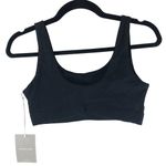 Everlane  Womens The Perform Bra Sports Bra Stretch Logo Black M Photo 3