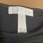 Leith double scoop neck black bodysuit long sleeve Sz S NWT Photo 2