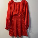 Urban Outfitters  Dress Medium red Rebecca long sleeve scarlet crimson mini NWT Photo 8