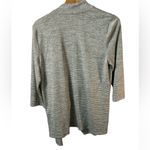 Chico's Chico’s Open draped Cardigan with 3/4 sleeve in grey and white pinstripe size 1 Photo 1