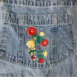 Route 66  size large denim shortalls floral embroidery vintage y2k boho cottage Photo 3