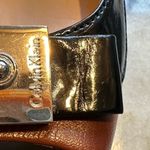 Calvin Klein  Business Formal Brown & Black Shoe Metal Buckle Peep Toe SZ… Photo 8