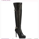 Thalia Sodi Black Women's Boots thigh high size 5.5 Photo 2