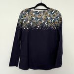 Joules NWT NEW  Navy Blue Long Sleeve Boatneck Daisy Shirt Photo 7