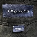 Charter Club Black Jeans Lexington Straight Size 14 Stretch Photo 2
