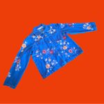 Vintage 90s floral embroidered denim jean jacket 🔥 Blue Size XL Photo 1