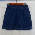 Topshop ✨ Moto Dark Wash Front Zip Denim Mini Skirt Photo 3