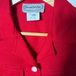 American Vintage Stonebridge USA Red Sleeveless Button Front Vest Small Textured Cotton Blend Photo 1