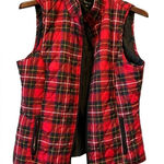 Relativity Relatively Black Red Plaid thin Quilted Lightweight Puffer Vest Photo 0