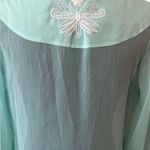 Soft Surroundings mint green embroidered top, size Medium Photo 2