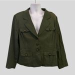 Studio 1940 Olive Green Women's Blazer Jacket With Four Pockets & Button Photo 1