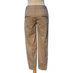 Cache Dark Beige Animal Trim Snap Embellished Pant New Crop Stretch $88 NWT Photo 3