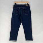 Levi's 512 Perfectly Slimming Jeans Stretch Dark Wash Denim High Rise Crop Size 8 Photo 5