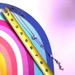 Silver tone pink cats eye crystal Y necklace Photo 5