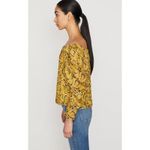 frame denim FRAME Off-The-Shoulder Billow Sleeve Top Python Pattern Size Medium Photo 1
