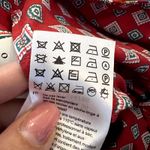 Sandro Casey Knotted Printrd Crepe De Chine Jumpsuit Claret red size 36 S Photo 10