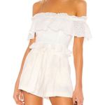 Majorelle Revolve  Julianna White Eyelet Lace Off The Shoulder Blouse Size Small Photo 0