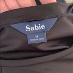 Sabie Lace Embroidered Dolman Top Size Medium Black Oversized Long Sleeve Sabié Photo 3