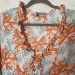Mud Pie  coral orange blue swim coverup medium Photo 1