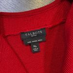 Talbots  Petites Red Merino Wool Open Front Knit Cardigan Jacket MP Photo 3