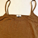 BP Ribbed Tank Top 4X Brown Sleeveless Crop Cami Casual Photo 5