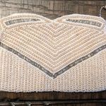 Vtg Beaded Romantic Art Deco Zip Purse Bag Clutch Wallet 7"x4" Belgium Handmade Tan Photo 1