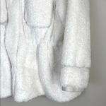 Anthropologie Maeve by  Size Large Cinched Faux Fur Winter Coat in Ivory Overcoat Photo 3