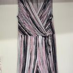 Connected Apparel  Pink and Black Striped Jumpsuit/ Romper Photo 0