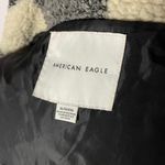 American Eagle Womens Black White Plaid Teddy Sherpa Full Zip Jacket sz XL Photo 8