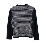 St. John  Knit Cardigan Size 2 Womens Black White Striped Button‎ Down Sweater Photo 4