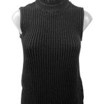 Central Park West Black Chunky Knit Sleeveless Turleneck Sweater Tank Top Size S Photo 0