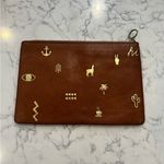 Madewell 100% Leather Brown w/ Gold Details Clutch Wallet Small Bag Photo 1
