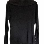 Tweeds 100% Merino Wool Cowl Neck Sweater Dark Grey Small Gray Photo 1