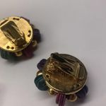 Lot Of 2 Vintage Clipon Costume Earrings Bead Cluster / Beaded 1 Signed Fredrick Photo 11