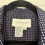 Vintage Schrader Women’s 8 Navy Blue Polka Dot Dress 60s Photo 1