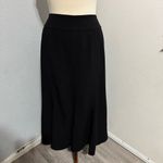 Investments Women Black High Rise Midi Flared Lined Skirt Size 10 Photo 2